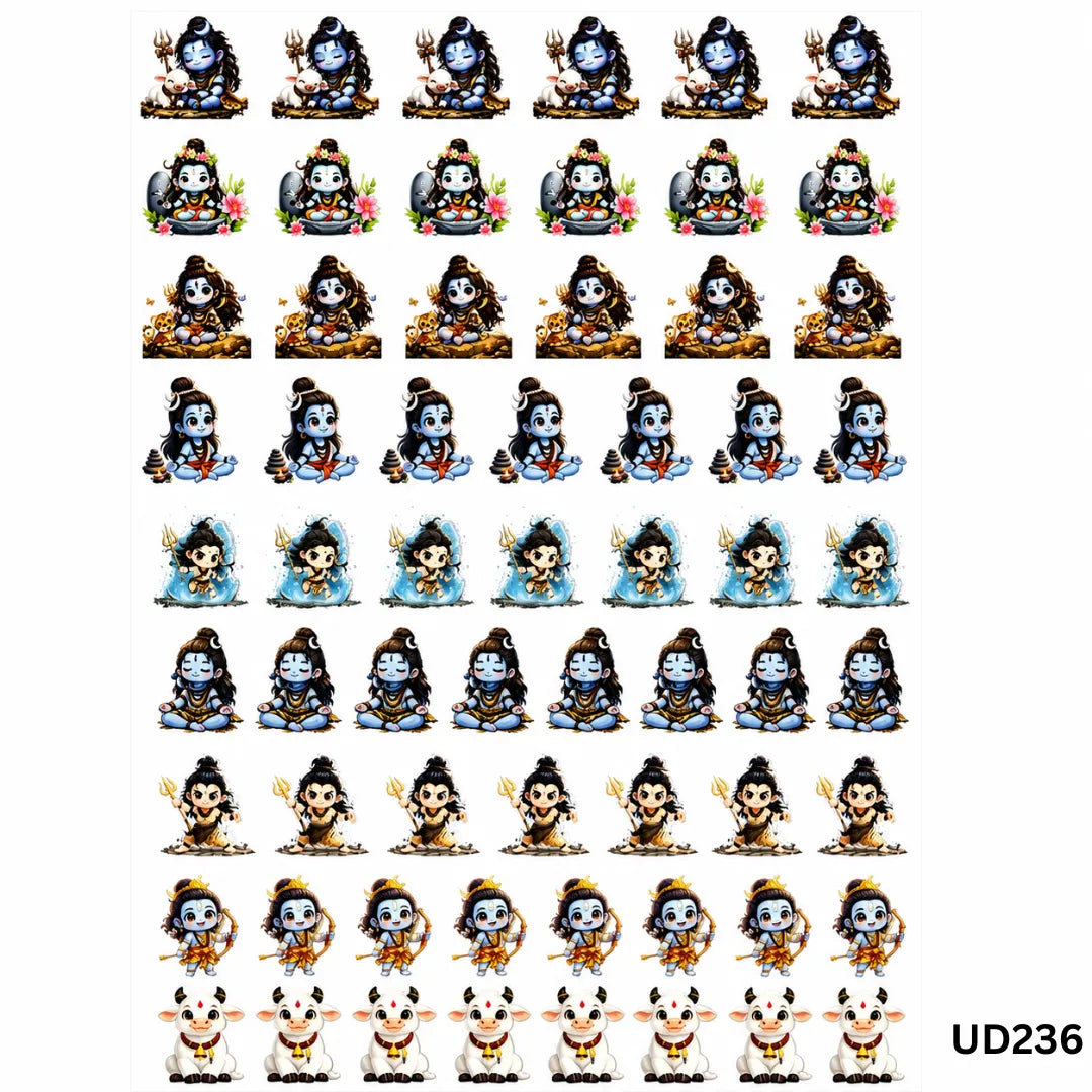 Lord Shiva Rakhi UV DTF Sticker – A6 Size (UD236)