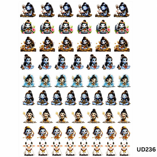 Lord Shiva Rakhi UV DTF Sticker – A6 Size (UD236)