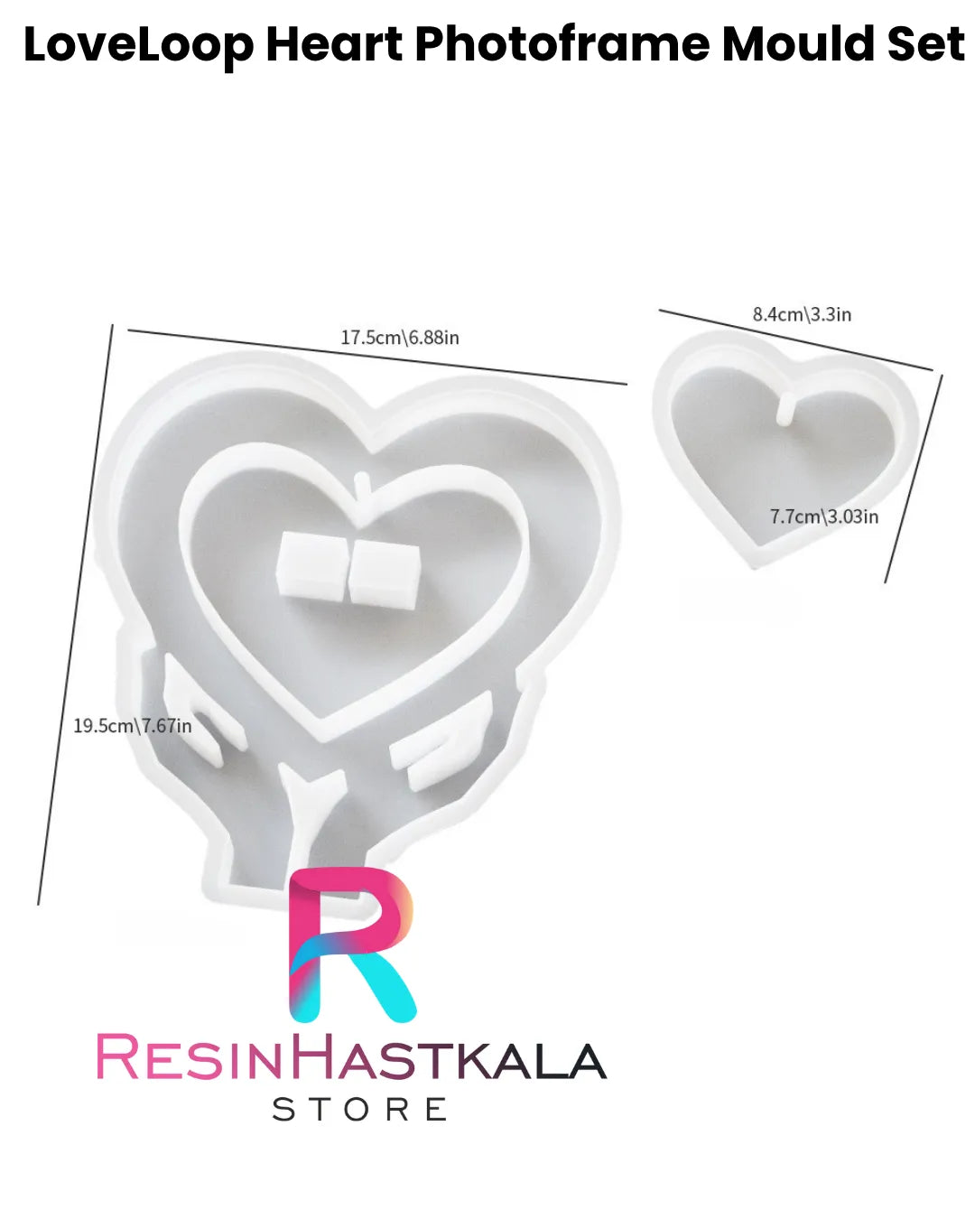 LoveLoop Heart Photoframe Mould Set