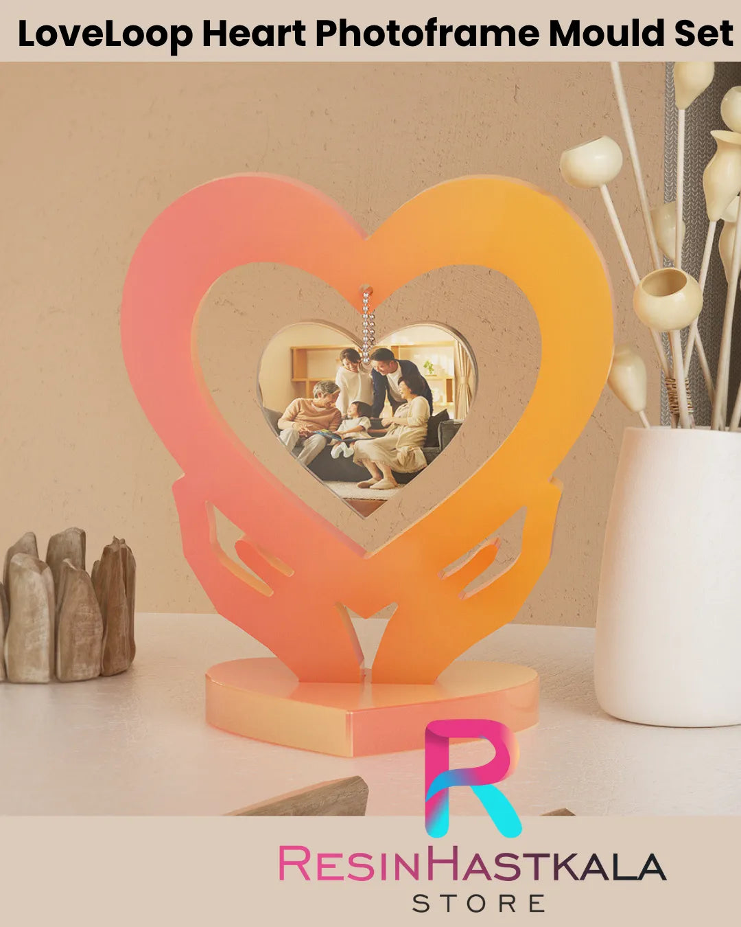 LoveLoop Heart Photoframe Mould Set