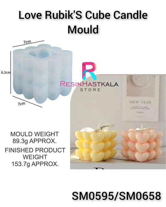 Love Rubik'S Cube Candle Mould