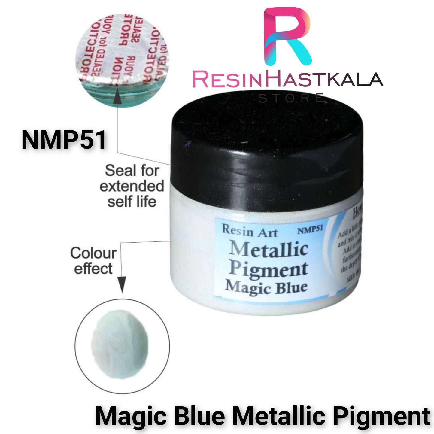 Magic Blue Metallic Pigment (20 Gram)