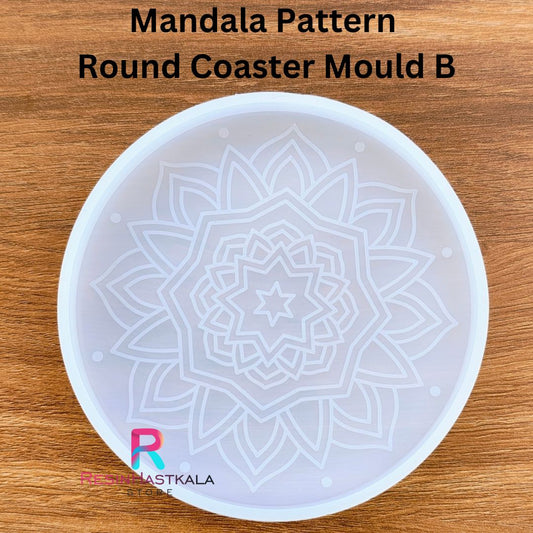 Mandala Pattern Round Coaster Mould B