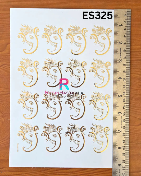 Mantra & God Bhagwan Golden Embossed Sticker – A5 Size (ES325)
