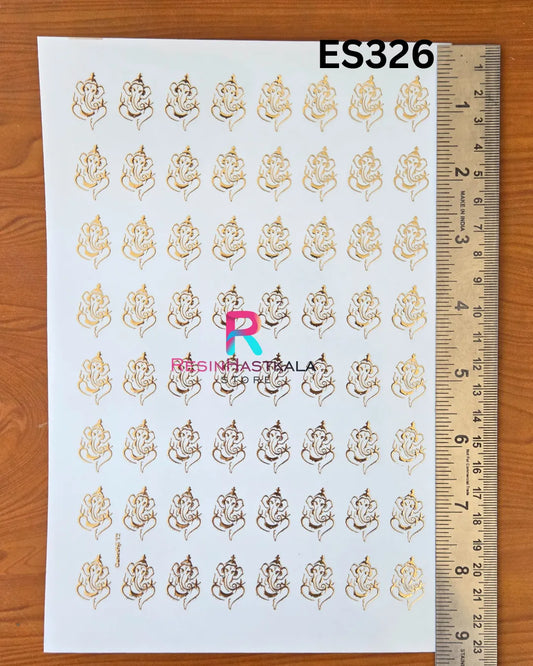 Mantra & God Bhagwan Golden Embossed Sticker – A5 Size (ES326)