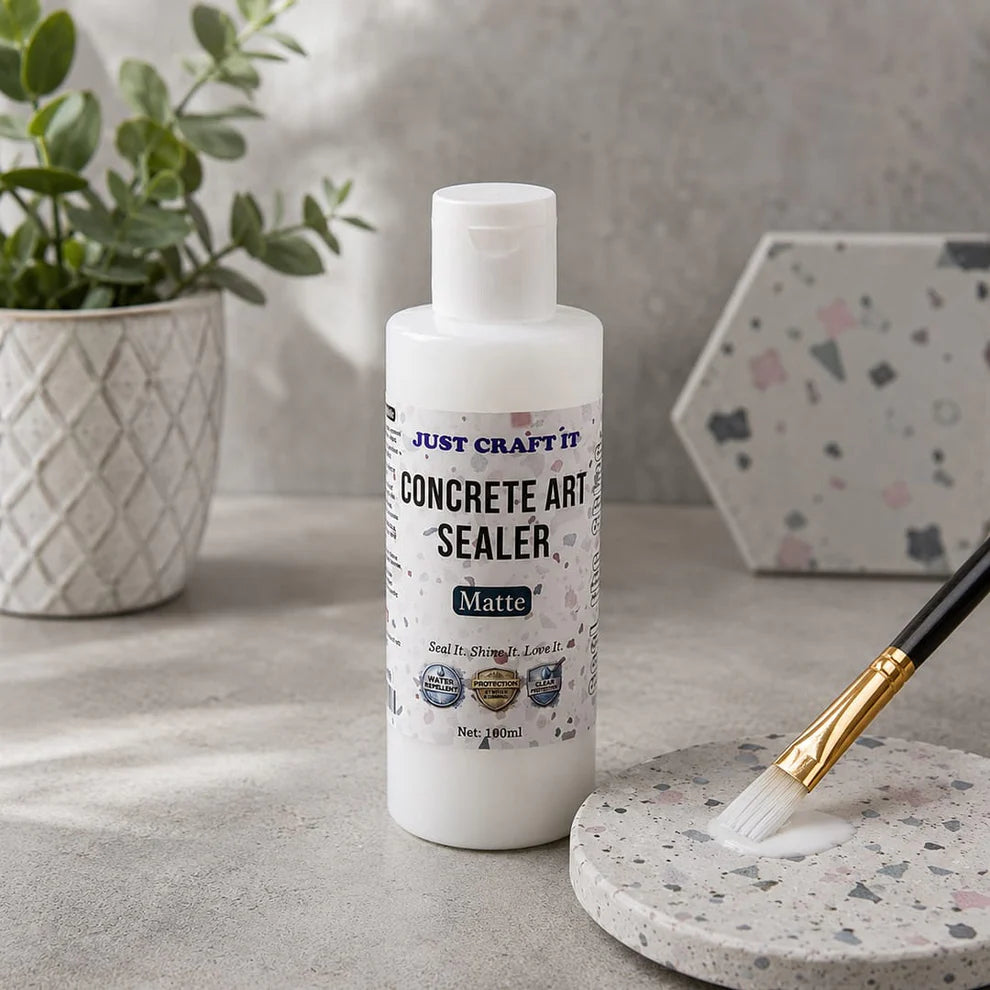 Matte Concrete Art Sealer (100 Gram) – Protective Matte Finish for Concrete, Plaster & Craft Projects