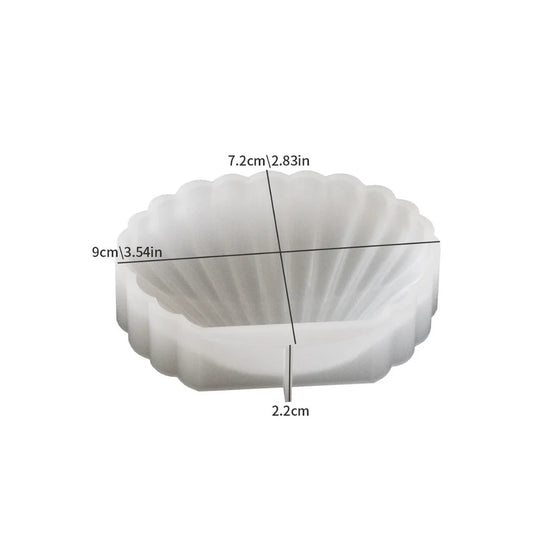 Medium Sea Pearl Shell Candle Mould & Tray for Resin and Terra