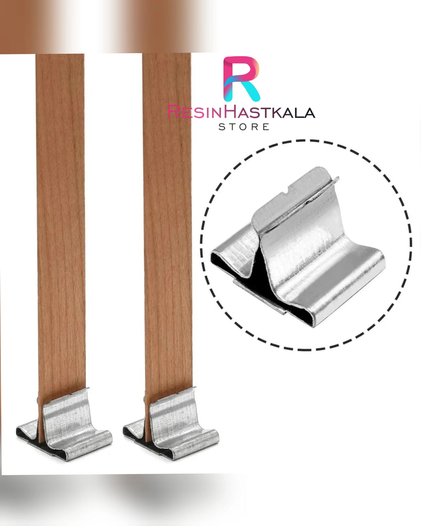 Metal Sustainer For Wooden Wick (25 Piece)
