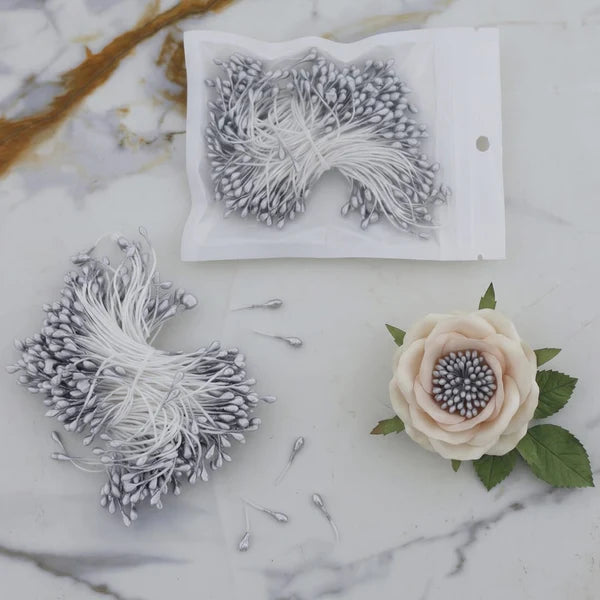 Metallic Silver IMP Pollen for Artificial Flowers & Pipe Cleaner Flowers