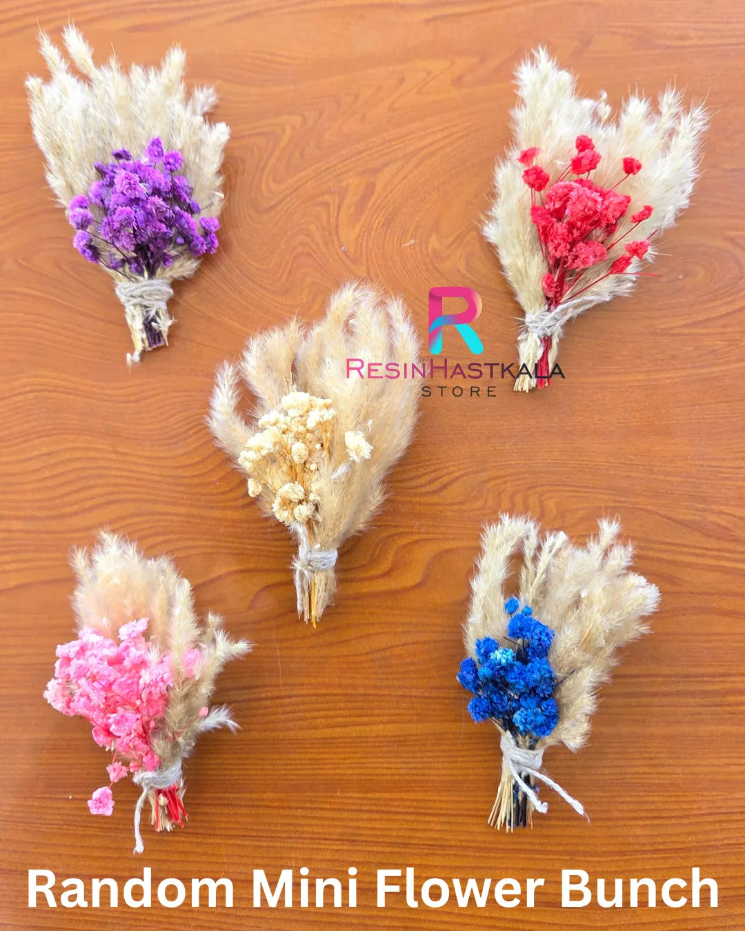 Mini Dry Flower Bunch (Random Colour) (1 Piece)