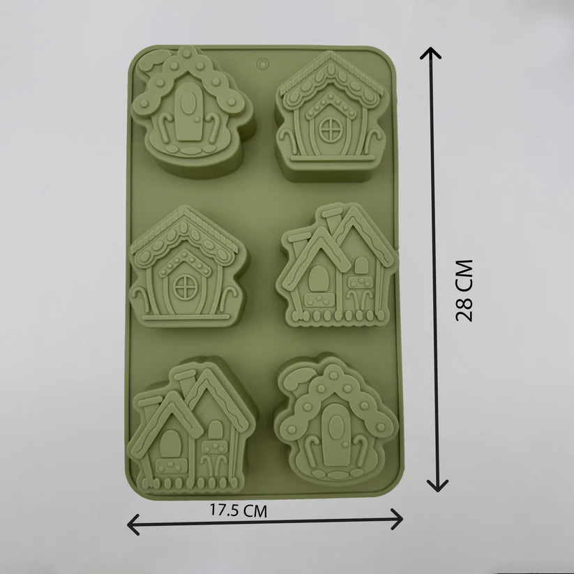 Mini Gingerbread House & Christmas Decor Silicone Mould for Resin, Soap, Chocolate, Cake Making