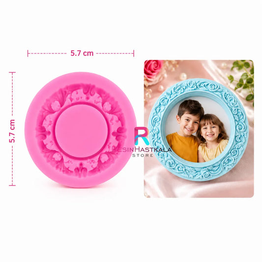 Mini Round Frame Mould for Resin Art, Casting & DIY Kit