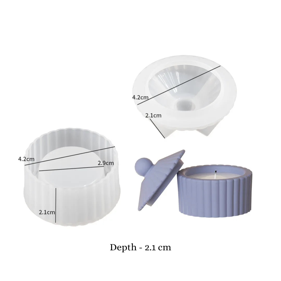 Mini Striped Candle Storage Mould (4.2 Cm)