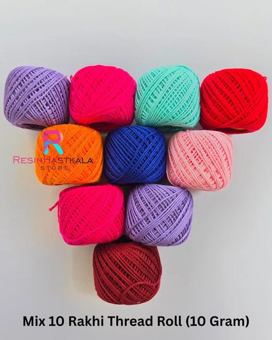 Mix 10 Rakhi Thread Roll (10 Gram)