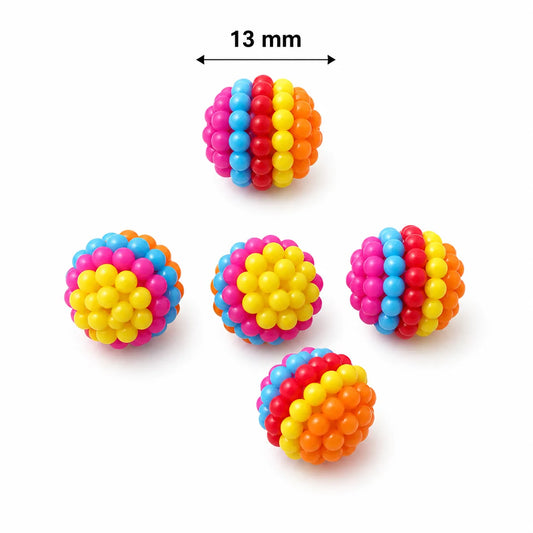 Multi Colour Beads (5 Pieces) (Approx. 13 mm)