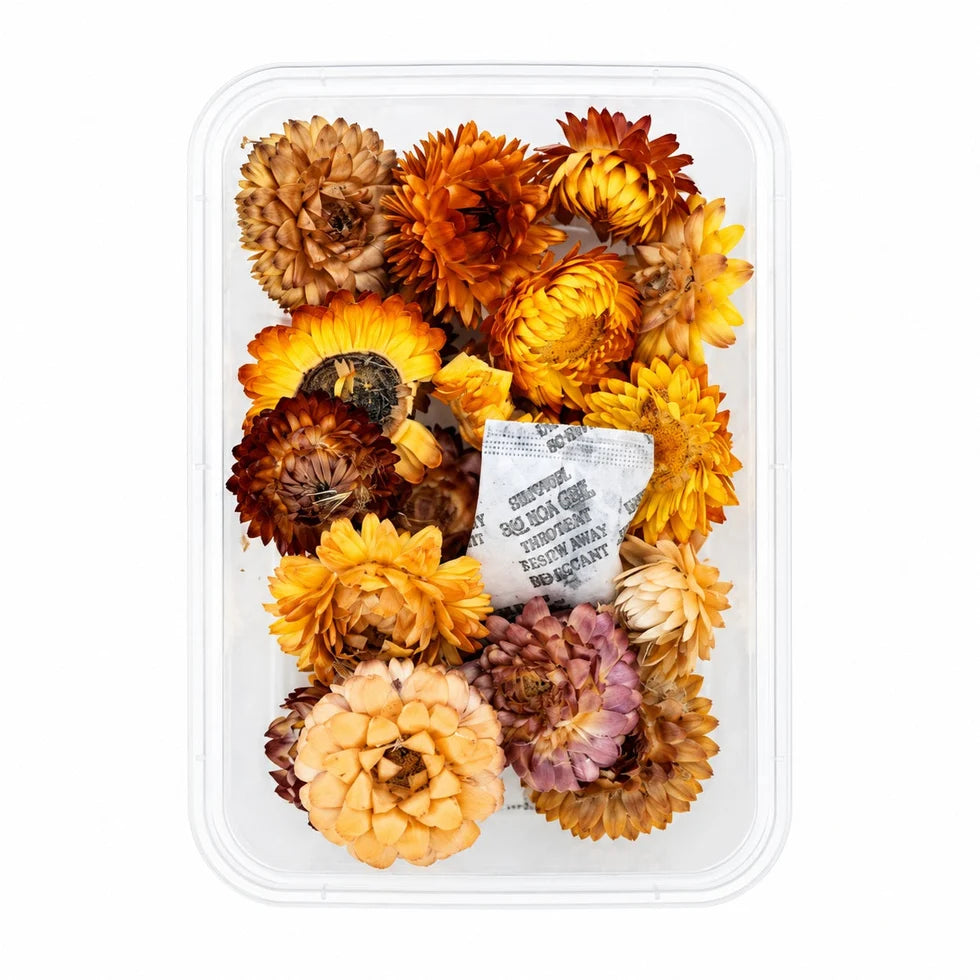 Natural Dried Straw Flowers – Mix Colour for Resin Art & Candle Decoration
