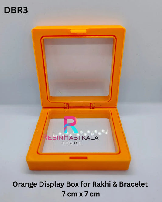 Orange Display Box for Rakhi & Bracelet & Jewellery (7 cm x 7 cm)