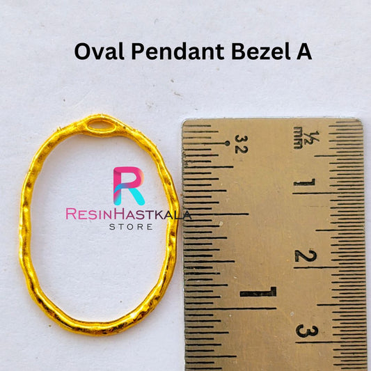 Oval Pendant Bezel A (5 Piece)