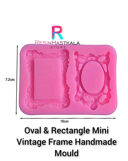 Oval & Rectangle Mini Vintage Frame Handmade Mould