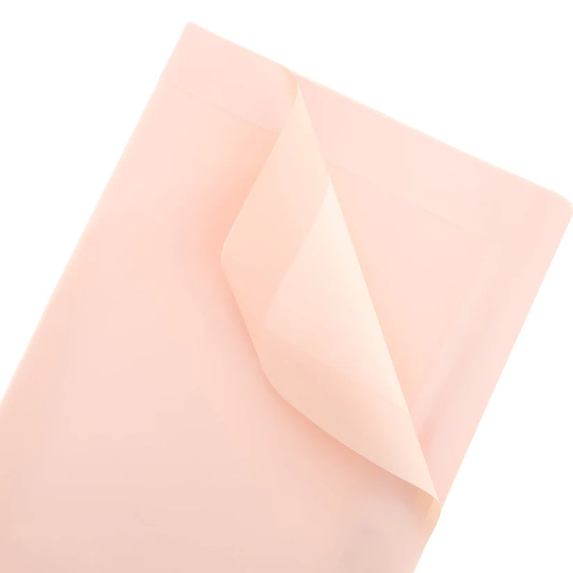 Peach Shiny Border Wrapping Bouquet Paper (5 Piece)