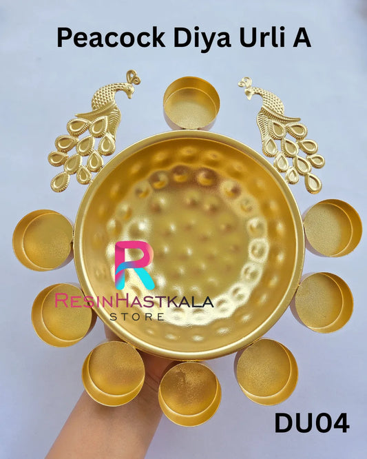 Peacock Diya Urli A