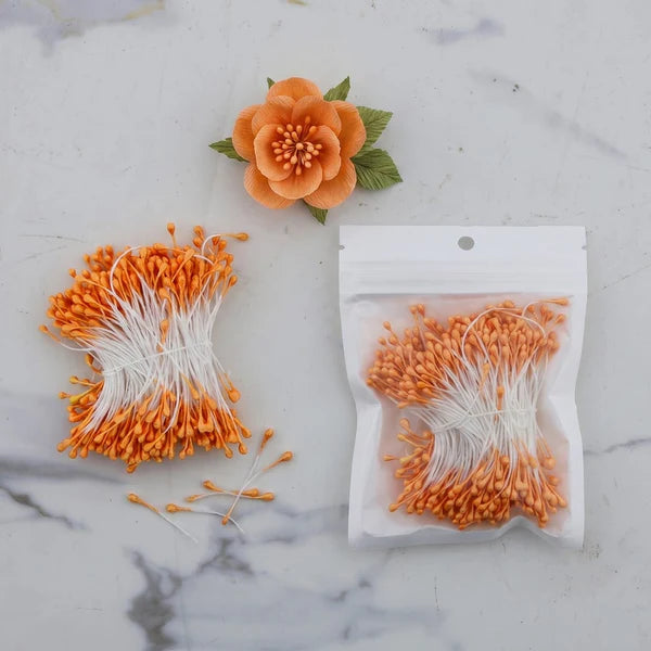 Pearl Orange IMP Pollen for Artificial Flowers & Pipe Cleaner Flowers