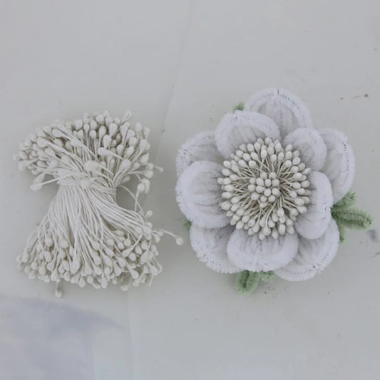 Pearl White IMP Pollen for Artificial Flowers & Pipe Cleaner Flowers