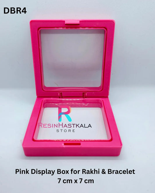 Pink Display Box for Rakhi & Bracelet & Jewellery (7 cm x 7 cm)