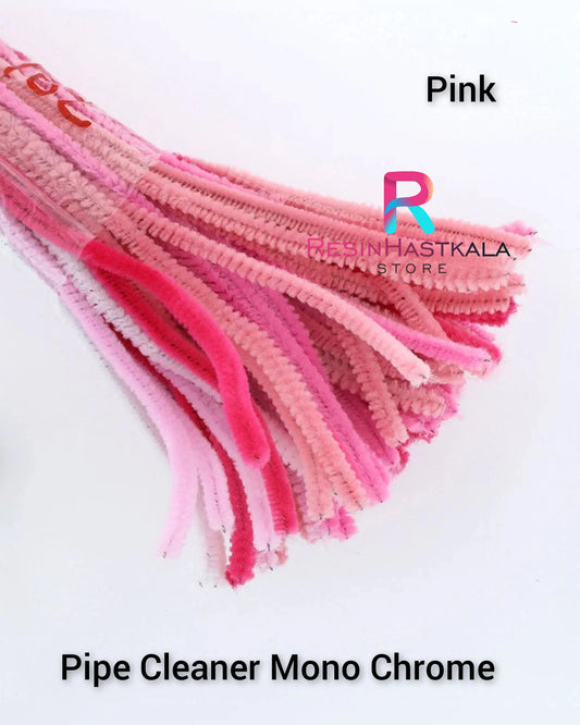 Pink Pipe Cleaner Mono Chrome (100 Pcs/Pack)