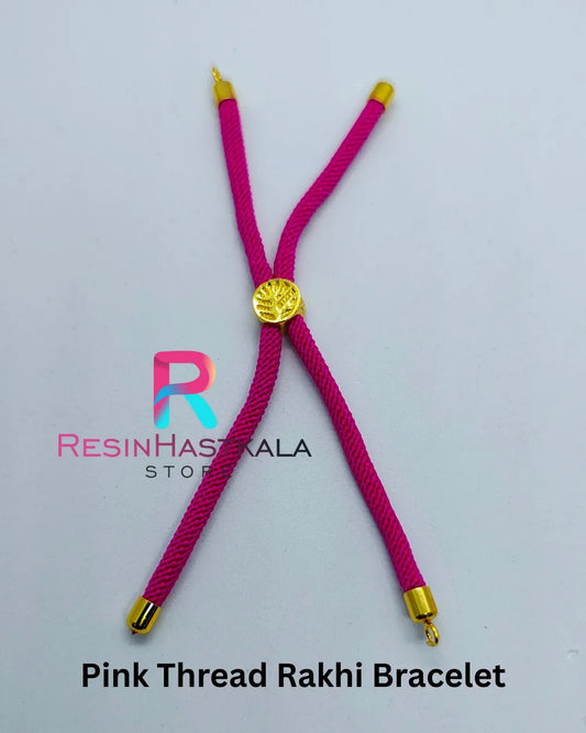 Pink Thread Rakhi Bracelet