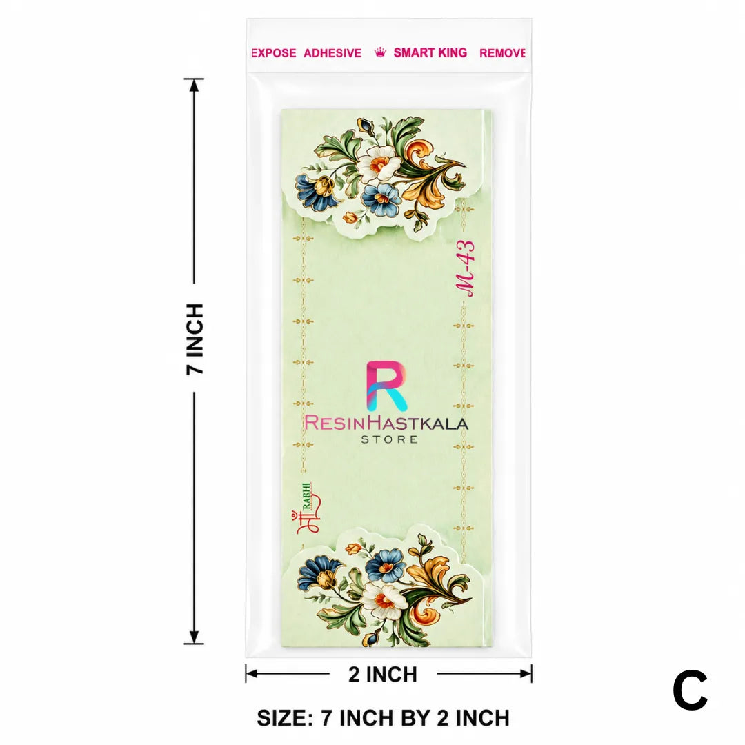 Premium 3D Rakhi Packing Cards with Plastic Bag (C)