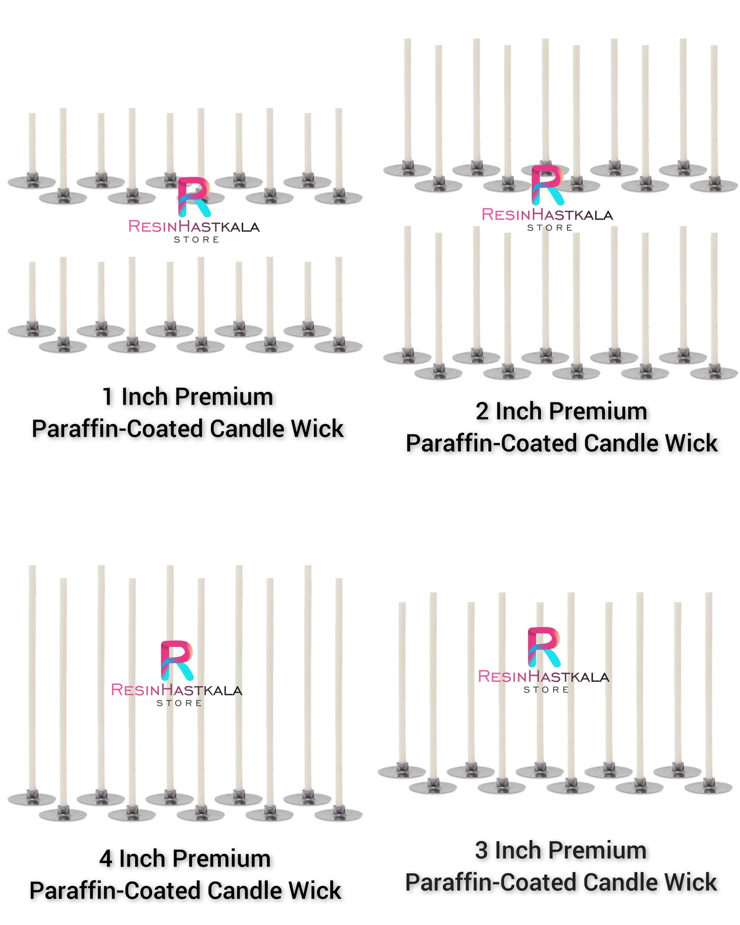 Premium Paraffin-Coated Candle Wick (100 Piece)