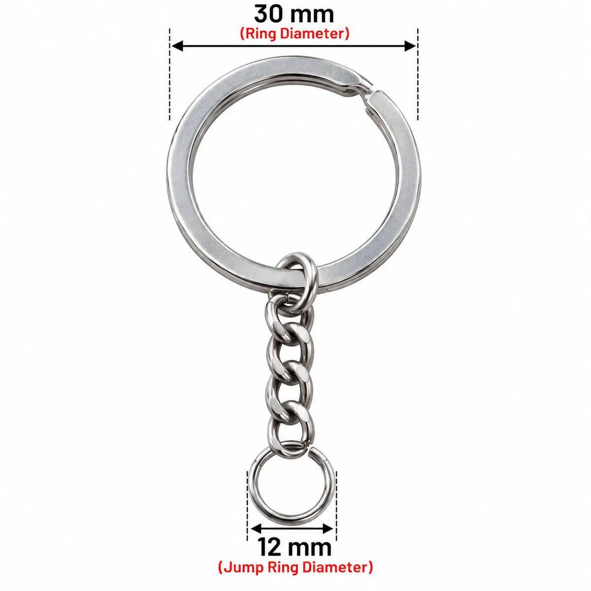 Premium Silver Keychain Ring