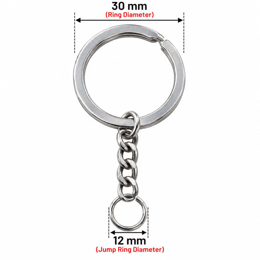 Premium Silver Keychain Ring