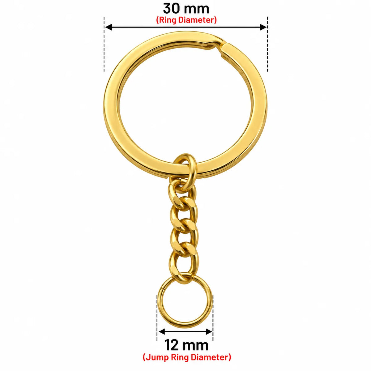 Premium Gold Keychain Ring