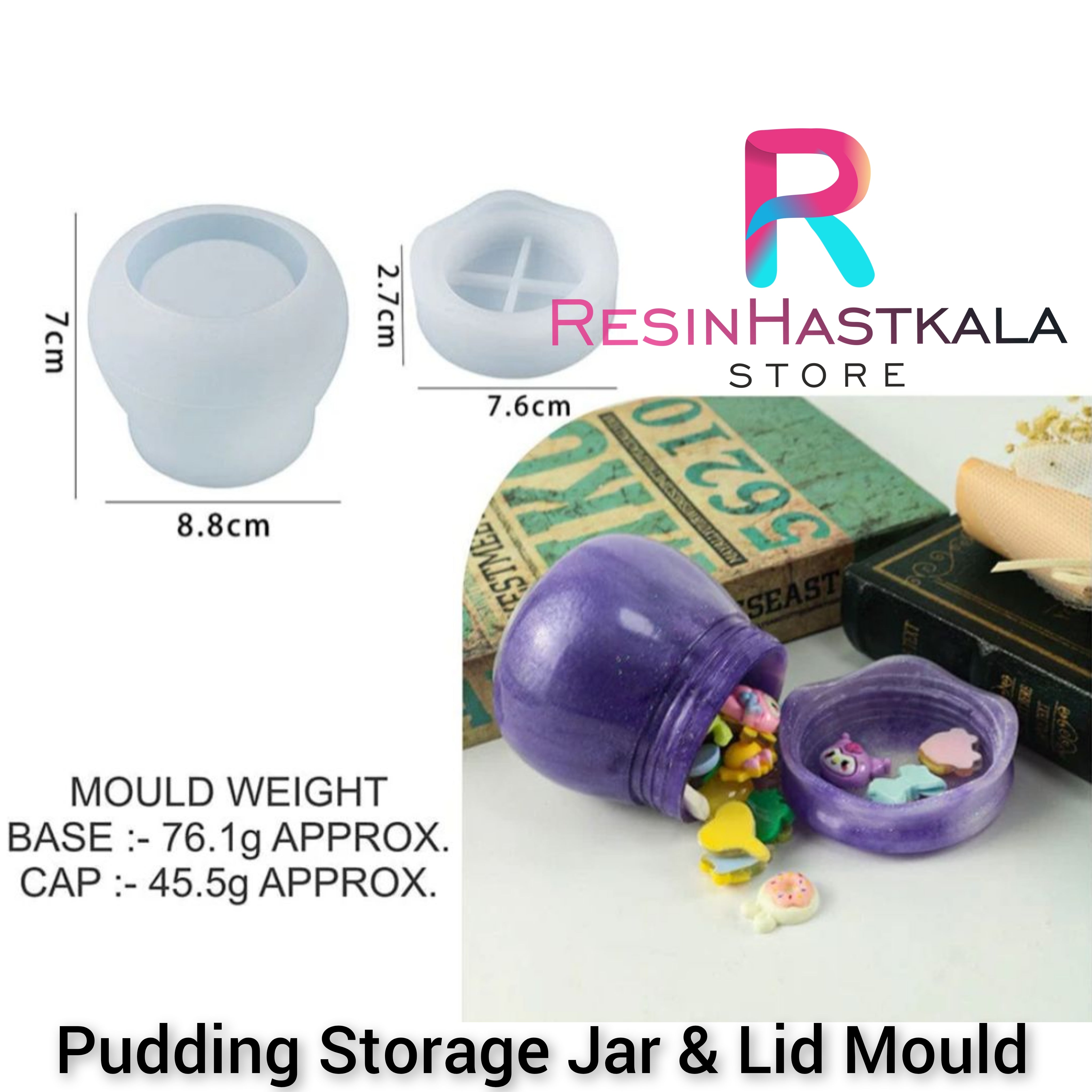 Pudding Storage Pudding Storage Jar & Lid Mould – Resinhastkala Store