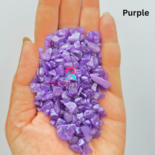 Purple Dyed Crystal Stones (4–6 MM)