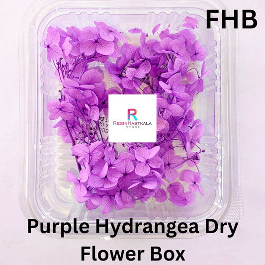 Purple Hydrangea Dry Flower Box