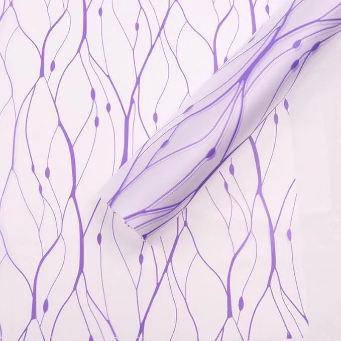 Purple Vine Pattern Bouquet Paper (5 Piece)