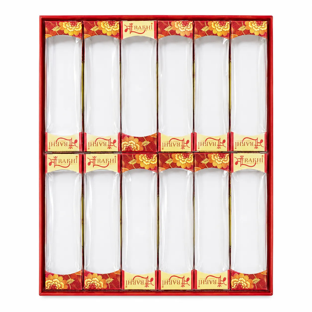 Rakhi Card Box Packing (RB08) – 12 Box Set for Rakhi Packaging