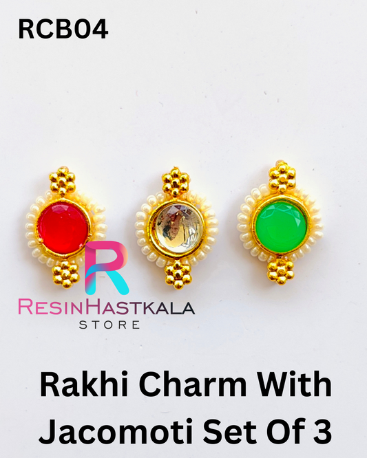 Rakhi Charm With Jacomoti Set Of 3 (RCB04)