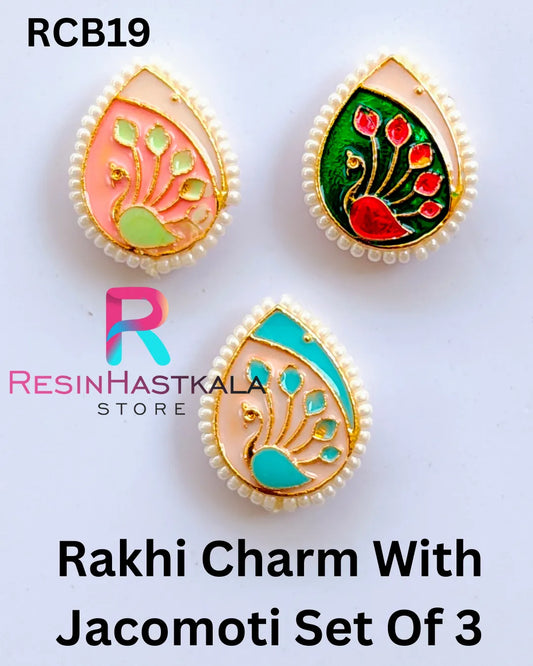 Rakhi Charm With Jacomoti Set Of 3 (RCB19)