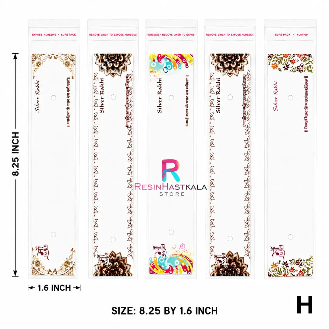Rakhi Packing Cards with Plastic Bag (H)