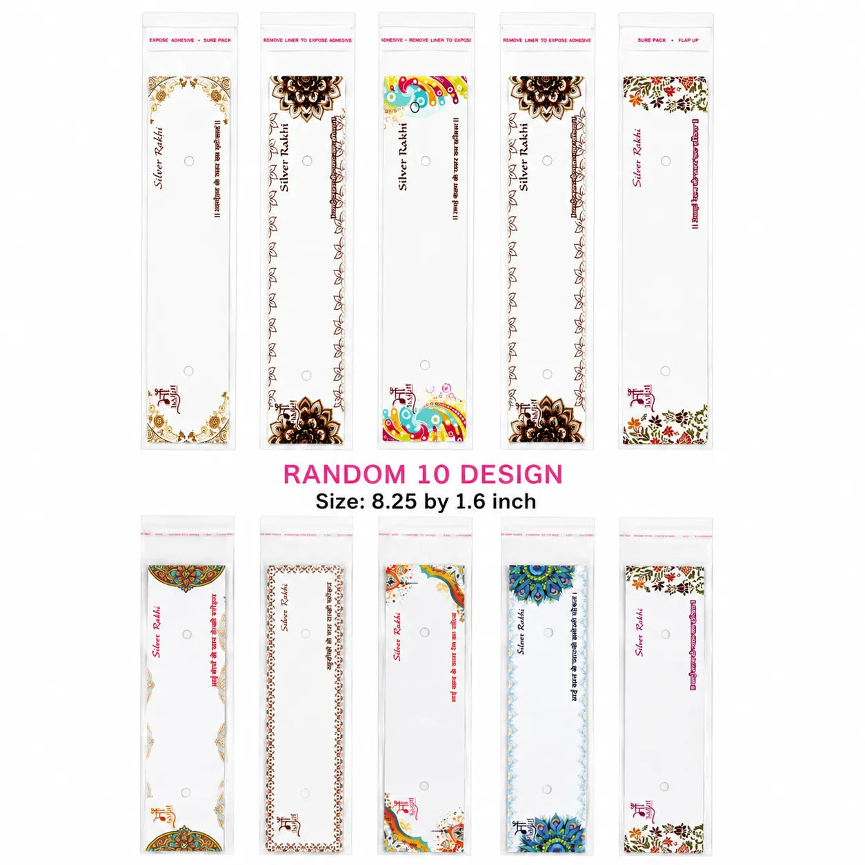 Rakhi Packing Cards with Plastic Bag (H)