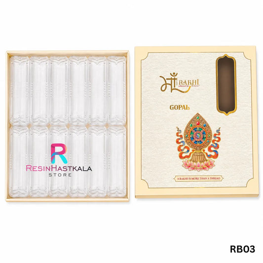 Rakhi Plastic Box Packing (RB03) – 12 Box Set for Rakhi Packaging