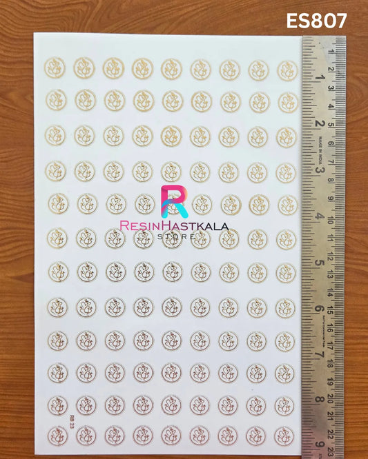 Rakhi & Bracelet Golden Embossed Sticker – A5 Size (ES807)