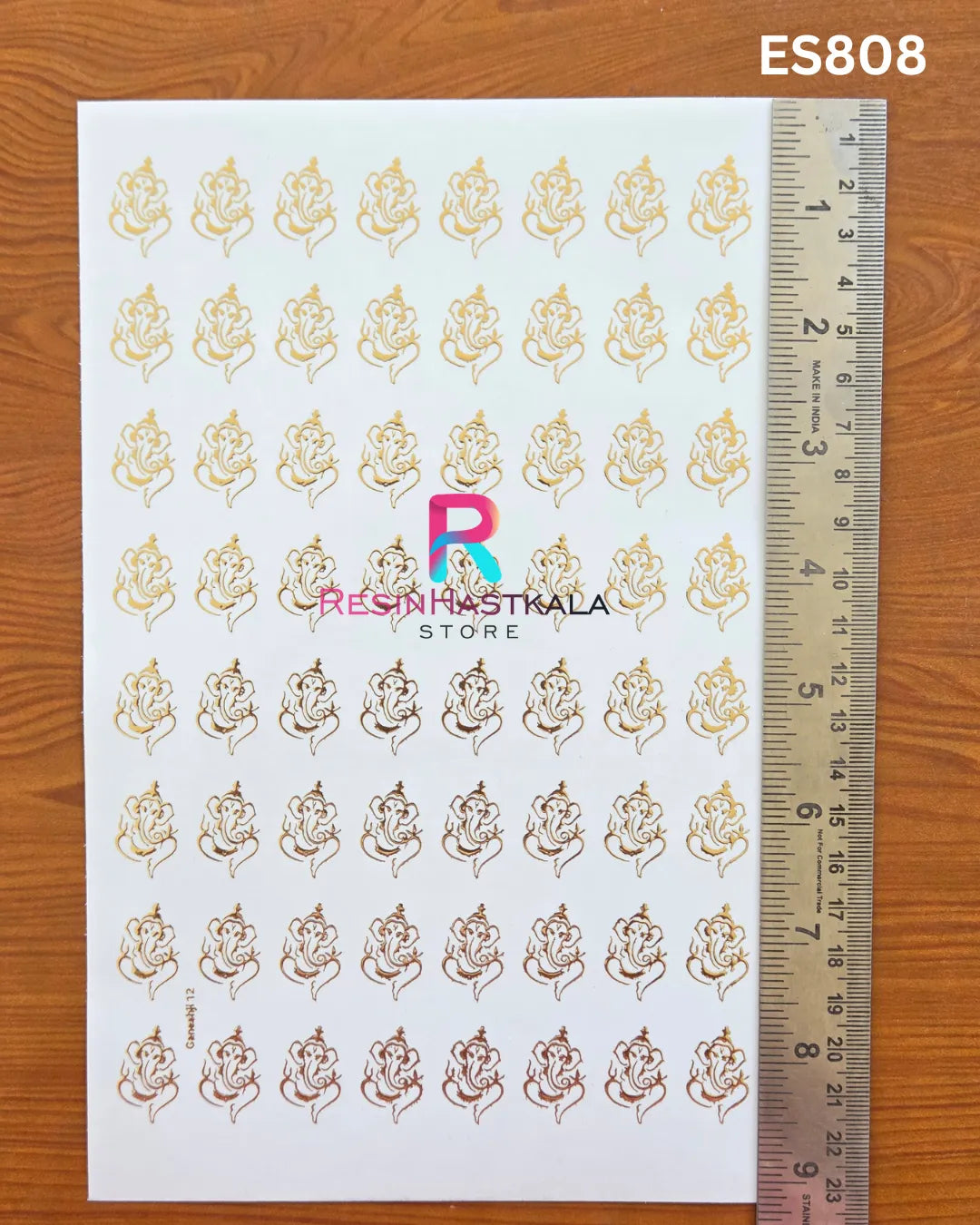 Rakhi & Bracelet Golden Embossed Sticker – A5 Size (ES808)