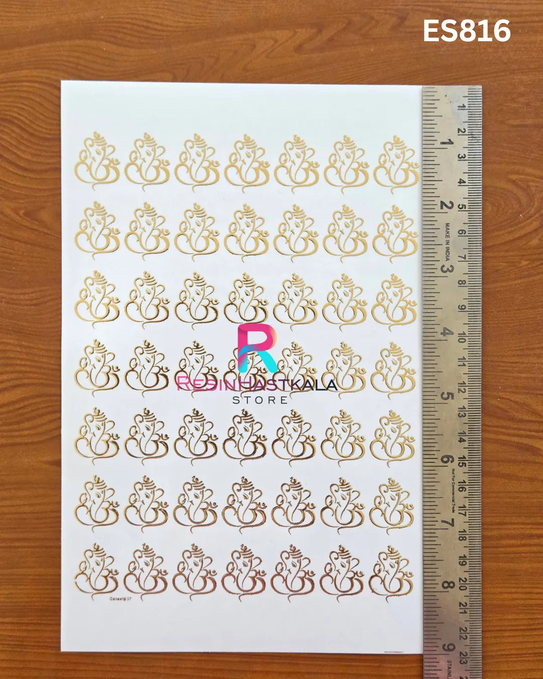 Rakhi & Bracelet Golden Embossed Sticker – A5 Size (ES816)