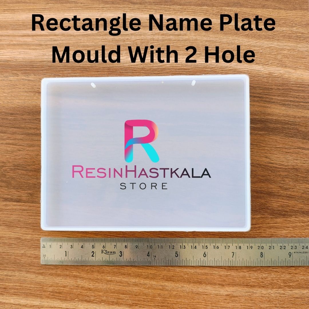 Rectangle Name Plate Mould With 2 Hole