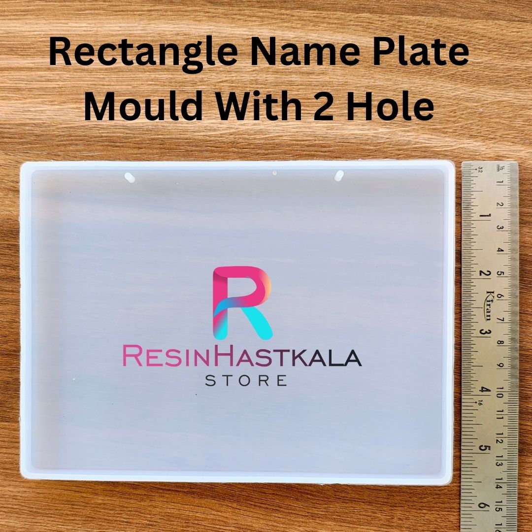 Rectangle Name Plate Mould With 2 Hole